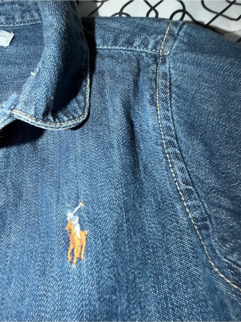 Ralph Lauren Baby Girls Long Sleeve Denim ShirtDress